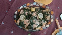 خوراک ماهی سالمون با لیموترش