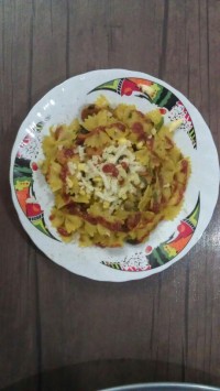 فارفاله با قارچ و اسفناج