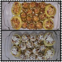 سیب زمینی و قارچ شکم پر