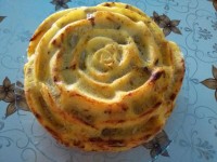 ته چین سینه مرغ با ذرت و نخود فرنگی