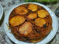 اسپاگتی با سس پستو پخته در فر