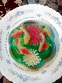 دسر ژله آکواریوم لیوانی