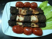 کباب تابه ای دو رنگ