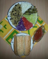 ساندویچ مرغ و قارچ