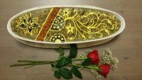 تزئین آش رشته با طرح ترکیبی اسلیمی
