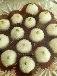 توپ نارگیلی بدون پخت