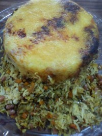 کته عدس و لوبیا چیتی