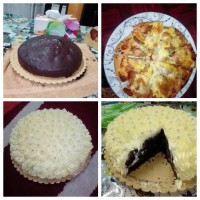 پیتزا و کیک شکلاتی