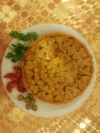 تارت قارچ و مرغ