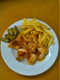 مرغ برشته با پنیر