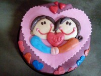 کیک با تزیین فوندانت