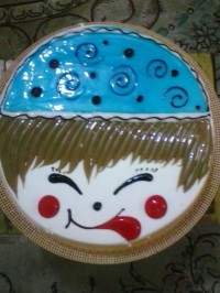 کیک تولد خواهر زاده ام که من درستش کردم دومین کار من باخامه