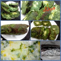 رول املت اسفناج و پنیر