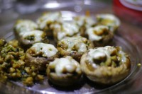 قارچ شکم پربا مرغ و پنیر فتا