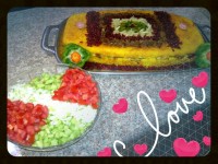 ته چین مرغ و بادمجان