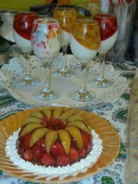 ژله هلو با ژله های مورب