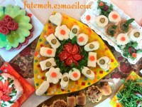 نون تست رو قالب زدم ولاش سالادالویه گذاشتم.