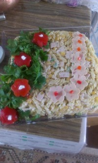 سالاد مرغ و ماکارونی مکزیکی