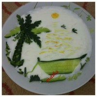 تزیین ماست خیار