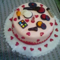 کیک با خمیر فوندانت