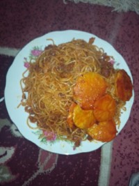 ماکارانی با ته دیگ سیب زمینی