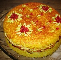 ته چین مرغ و قارچ