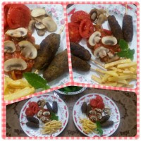 کباب تابه ای با رویه سبزیجات