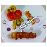 کرپ مرغ و سبزیجات