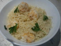 نودل با میگو (ناهار رژیمی من)