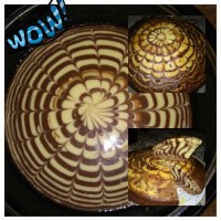 کیک دو رنگ (زبرا کیک)