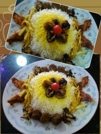 بادمجان پلو