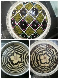 کیک دو رنگ (زبرا کیک)