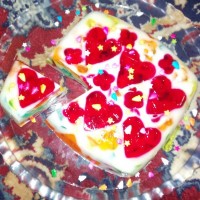 ژلہ خوردہ شیشہ ے قلبے