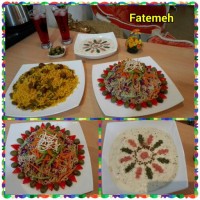 سالاد نودل و سبزیجات لوبیا پلو بورانی بادمجون