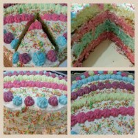 کیک رنگین کمانی