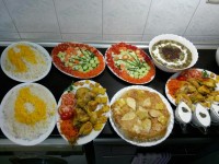 اینم ناهار ما خونه مامان جونم