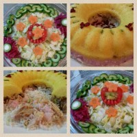 برنج دو رنگ قالبی در فر