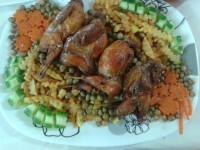 خوراک بلدرچین در فر