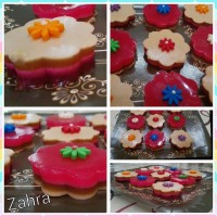 ژله بستنی دورنگ منتمشک و نوشابه