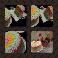 کیک رنگین کمانی