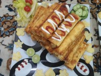 اسپرینگ رول مرغ و سبزیجات