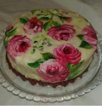 کیک اسفنجی با روکش خامه
