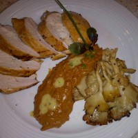 چیکن رست با سس عدس