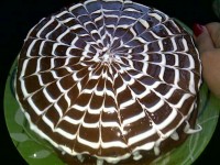 کیک با روکش کرم رویال