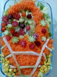 تزیین سالاد کاهو