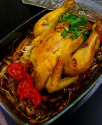 این هم ناهار امروز مرغ شکم پر