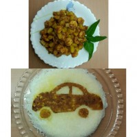 پلو با خورشت میگو