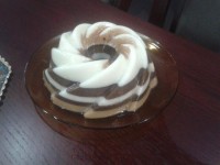 ژله ی شیر وشیر کاکائو