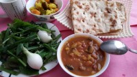خوراک لوبیا چیتی با قارچ