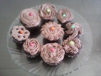 کاپ کیک موزی با رویه شکلات